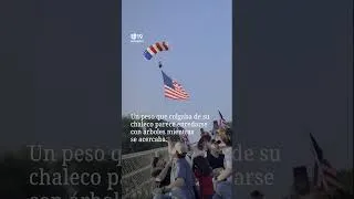 Thumbnail: Captan accidente de un paracaidista en su descenso