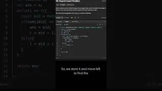 Thumbnail: Search Insert Position | Leetcode 35 | Binary Search #coding #dsa
