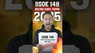 Thumbnail: IGNOU BSOE 148 Solved Question Paper Dec 2025 | Social Stratification BSOE 148 Question Paper