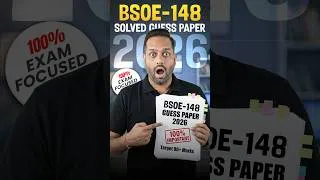 Thumbnail: IGNOU BSOE 148 Guess Paper 2026 | Social Startification BSOE 148 Important Questions
