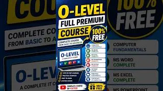 Thumbnail: o level computer course full playlist in hindi free with pdf notes #upciss #olevel