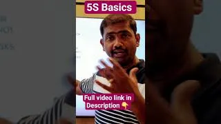 Thumbnail: What is 5S #5sbasics #5s #housekeeping #5simportance #sort #setinorder #shine #5sconcepts