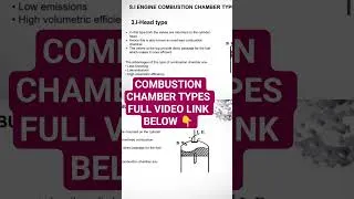 Thumbnail: combustion chamber types #combustion #combustionchamber #engine #petrolengine #automobile