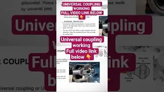 Thumbnail: Universal  coupling working #coupling #universalcoupling #automobile #automobileparts #propeller