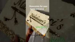Thumbnail: Resin nameplate for your house entrance dm us for order / learn resin art step by step #resinart