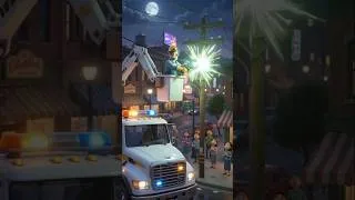 Thumbnail: Power Is Back! Giant Repair Saves the City #shorts