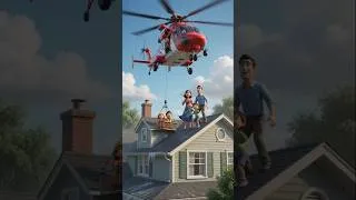 Thumbnail: Giant Flood Rescue! 🌊🚁 #shorts