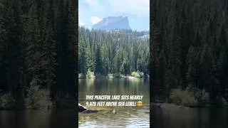 Thumbnail: This peaceful lake sits nearly 9,475 feet above sea level!🤯🏔️ #RockyMountainNationalPark #BearLake