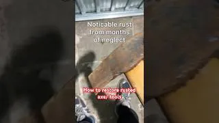 Thumbnail: How to remove rust from axe/ tools #shorts #howto #rustremoval #axe #tools