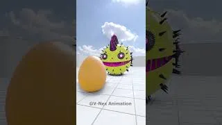 Thumbnail: Robot Pacman vs Mini Godzilla! #shorts Sub on my YouTube channel (@v-nexanimation) #memes #gaming