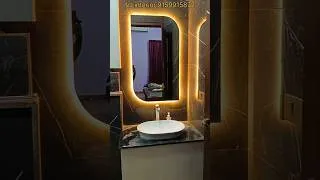 Thumbnail: bathroom wash basin glass design mirror design #viralvideo