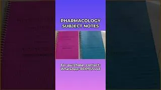 Thumbnail: Pharmacology Subject Notes for Pharma Students, M.B.B.S, Nurses #druginspector #pharmacology