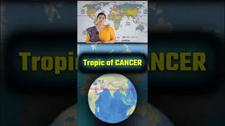Thumbnail: Countries and water bodies on Tropic of Cancer using map animation: Ankita Dhaka #geography #mapping