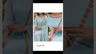 Thumbnail: #viral circle mirror work handembroidery boarderline design for kurthi,sleeves & dupatta #shorts