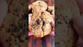 Thumbnail: 1 Bowl Chewy Black Sesame Date cookies pack 3gm Protein & fiber #shorts #oilfreerecipe #tahini