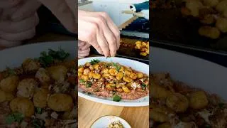 Thumbnail: My new Dip obsession! Bold luscious Roasted red pepper walnut dip Muhammara! #shorts #gnocchi