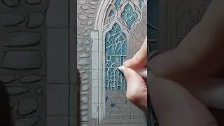Thumbnail: Color pencil Gothic stained glass window