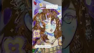 Thumbnail: character aesthetic comm 🖍️💌 #art #mixedmedia
