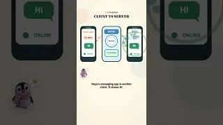 Thumbnail: Client vs Server: How Your Message Reaches Another Phone #shorts