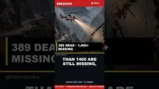 Thumbnail: Cameras caught the moment a mountain fell into a river 🇳🇵 #nepal #news #shorts