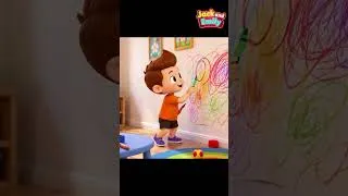 Thumbnail: Drew On The Wall Song 1 | Jack & Emily Hindi Rhymes #animation #hindirhymes #cartoon