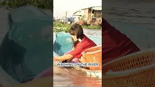 Thumbnail: How River Kids Wash Clothes on a Tiny Boat  #shorts #vietnamdaily #floatingboat