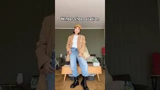 Thumbnail: Winter shoe rotation | Styling 3 looks with 3 affordable shoes #shorts