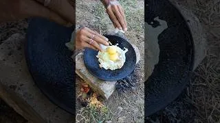 Thumbnail: Farmer Boy Cooking Egg Omelette & Eating#shorts