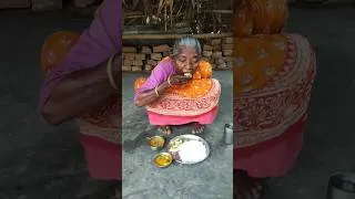 Thumbnail: Grandma eating hot rice in village style.
