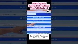 Thumbnail: MSBTE Diploma Summer 2026 Exam Final Time Table Released