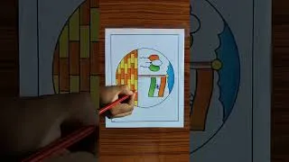 Thumbnail: Independence Day Drawing #independenceday #hiwtodrawindependenceday #15august #shorts