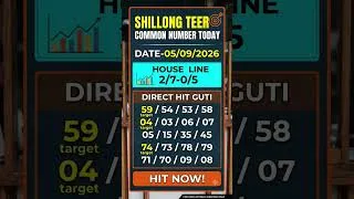 Thumbnail: 05/09/2026 Shillong Teer Common Number today | Shillong Teer Target Number Today