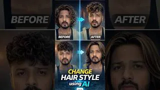 Thumbnail: Change Your Hair Style Using Ai in Just one Click🔥 #viralindia7