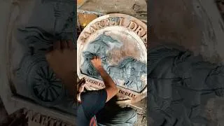 Thumbnail: Turning Saarthi Dream Logo into a Stunning 3D Relief Sculpture 🤯 #art #lifeisbutadream #artist