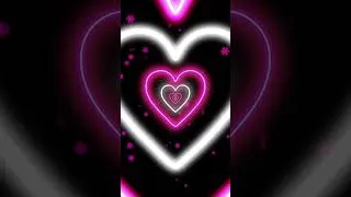 Thumbnail: Pink Winter Heart Light | Neon Tunnel Motion Graphics Loop