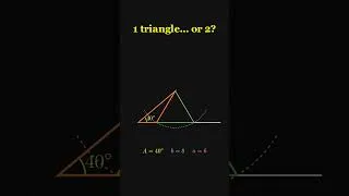 Thumbnail: Same Measurements, TWO Different Triangles?! The SSA Trap 🔺 #shorts