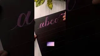 Thumbnail: Brush Calligraphy Practice ✨ ABCDE | Learn Brush Lettering #shorts #visualsbyvarsha #calligraphy