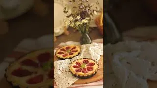 Thumbnail: Vintage Strawberry Tartlets 🍓#baking #strawberrytart #cottagecore #homemade #slowliving #simplejoys