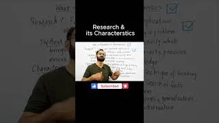 Thumbnail: Research and its Characteristics #shorts