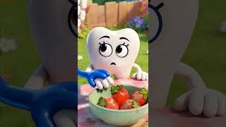 Thumbnail: Little Toothy eats healthy and SMILES! 😁🥗💕✨🎵VocaVoca🥑Karaoke Kids Songs