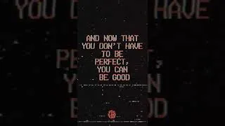 Thumbnail: and now that you don't have to be perfect you can be good #Shorts #Vooligans #Quote