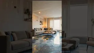 Thumbnail: Luxury Living Room Renovation Featuring Artistic Epoxy Floors