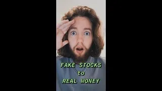Thumbnail: Turning Fake Stocks to Real Cash #shorts