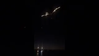 Thumbnail: Police Helicopter Flies Through New Years Eve Fireworks