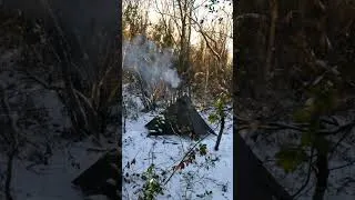 Thumbnail: Snowstorm Hot Tent Camping with My Dog #bushcraft #camping #survival