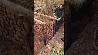 Thumbnail: Building a Warm Survival Shelter with Wood & Mud | Bushcraft Shorts