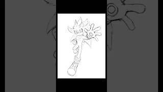 Thumbnail: First Silver The Hedgehog time lapse! #shorts #silverthehedgehog #drawingtimelapse