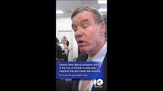 Thumbnail: Sen. Mark Warner presents check to City of Norfolk