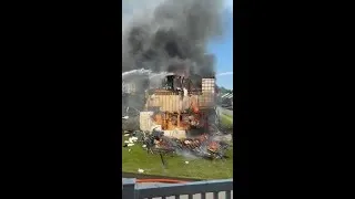 Thumbnail: Multiple units on scene of apartment fire in Morgantown (Video taken by Peyton Teets)