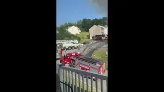 Thumbnail: Multiple units on scene of apartment fire in Morgantown (Video taken by Peyton Teets)